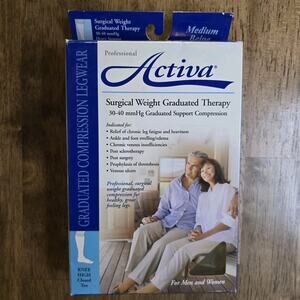 Activa Surgical Weight Compression Knee High Socks 30-40 mmHg Medium Closed Toe